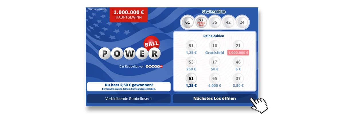 PowerBall Rubbellos