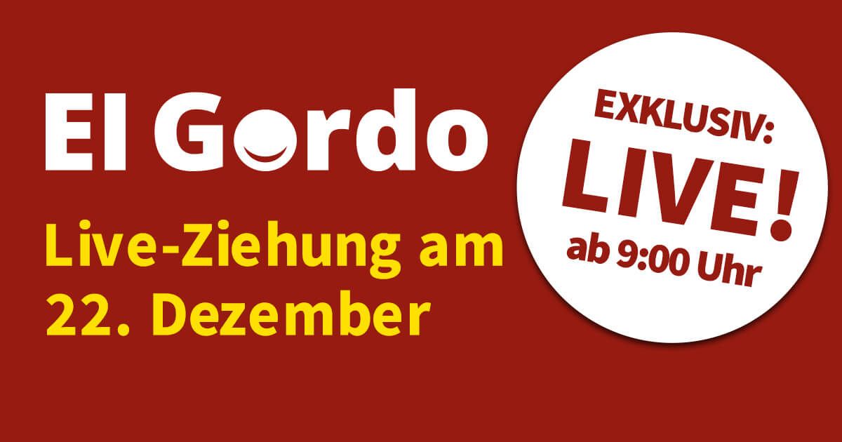 El Gordo Ziehung 2025 LIVE – Livestream Spanische Weihnachtslotterie!